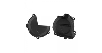 Zestaw osłona pokrywy (dekla) alternatora  oraz osłona pokrywy sprzęgła beta 300 rr `13-22, xtrainer 300 `16-22 r kolor czarny (8463300001+8465800001)